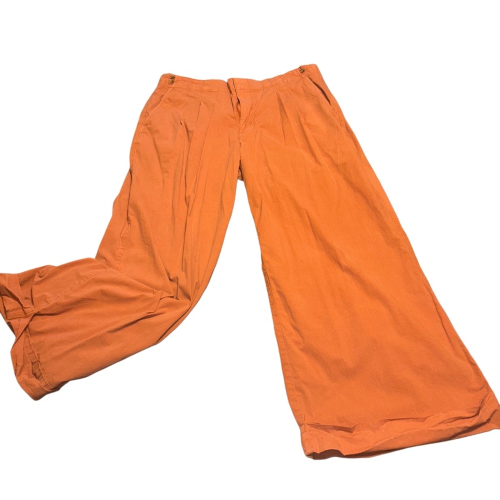 American Eagle Outfitters Wide Leg Orange/Rust Trousers
